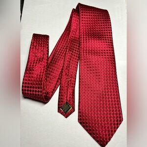 Donald Trump Signature Necktie Red 100% Silk Tie Pre-owned No Visible Defects